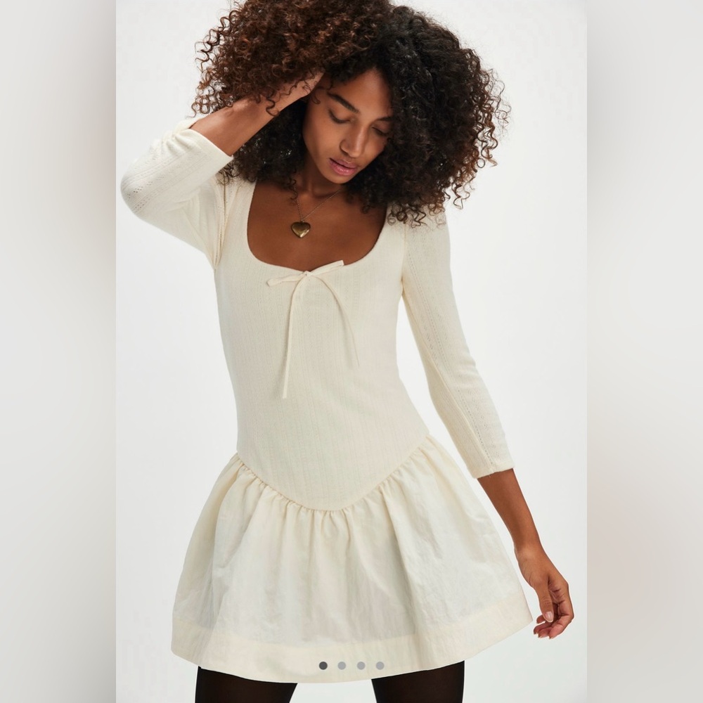 For Love & Lemons Aliyah Pointelle Mini Dress